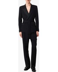 Valentino - Wool Straigh-Leg Pants - Lyst