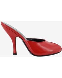 Jude - Date 105 Peep-Toe Leather Mules - Lyst