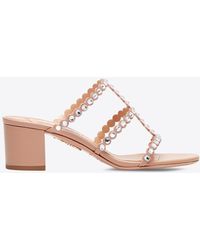 Aquazzura - Tequila 50 Leather Sandals - Lyst