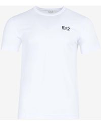 EA7 - Logo Print Crewneck T-Shirt - Lyst