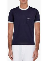 Ferragamo - Logo Short-Sleeved T-Shirt - Lyst