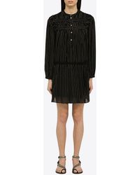 Isabel Marant - Striped Mini Shirt Dress - Lyst