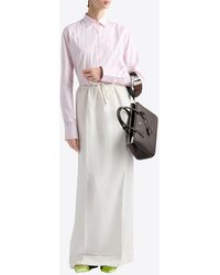 Prada - Logo-Embroidered Maxi Skirt - Lyst