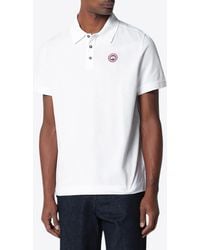 Canada Goose - Logo-Patch Short-Sleeved Polo T-Shirt - Lyst