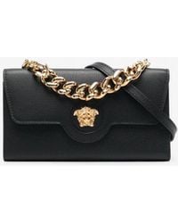 Versace - La Medusa Leather Chain Crossbody Bag - Lyst