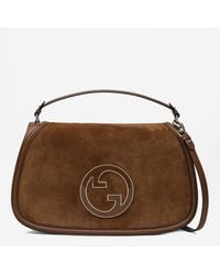 Gucci - Large Blondie Suede Crossbody Bag - Lyst