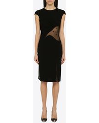 Givenchy - Lace Cut-Out Midi Dress - Lyst