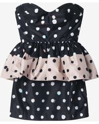 Fendi - Printed Taffeta Mini Polka Dot Dress - Lyst