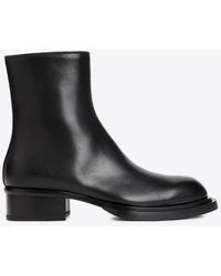 Alexander McQueen - Calf Leather Ankle Boots - Lyst