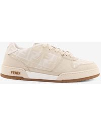 Fendi - Match Ff Jacquard And Leather Sneakers - Lyst