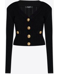 Balmain - Exquisite Button Knit Cardigan For By - Lyst