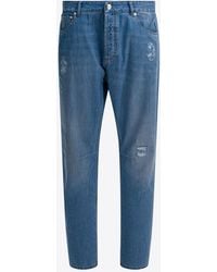 Brunello Cucinelli - Straight-Leg Distressed Jeans - Lyst