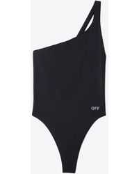 Off-White c/o Virgil Abloh - Off Stamp One-Shoulder One-Piece Swimsuit - Lyst