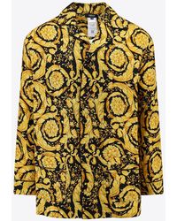 Versace - Barocco Silk Pajama Top - Lyst