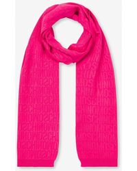 Moschino - All-Over Jacquard Logo Knit Scarf - Lyst