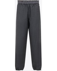Miu Miu - Virgin Wool Checked Pants - Lyst