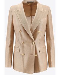 Tagliatore - Double-Breasted Buttoned Blazer - Lyst