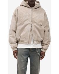 Represent - Monogram Plaque Zip-Up Hooded Sweatshirt - Lyst