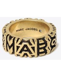 Marc Jacobs - Monogram Engraved Ring - Lyst
