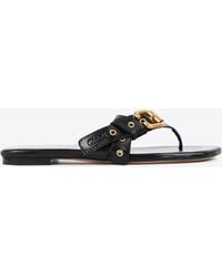 Chloé - Mae Knotted-Strap Leather Thong Sandals - Lyst
