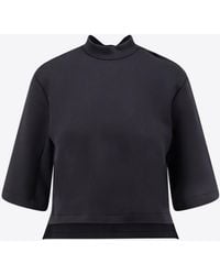 Moncler - X Ee72 By Edward Enninful Neoprene Cropped T-Shirt - Lyst