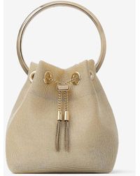 Jimmy Choo - Bon Bon Metallic Mesh Top Handle Bag - Lyst
