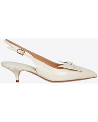 Ferragamo - 40 Soft Bow Slingback Pumps - Lyst