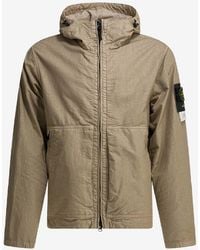 Stone Island - Logo Technical Zip-Up Jacket - Lyst