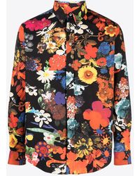 Moschino - Floral Print Long-Sleeved Shirt - Lyst