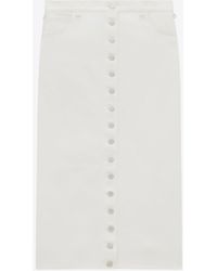Courreges - Multiflex Buttoned Denim Skirt - Lyst