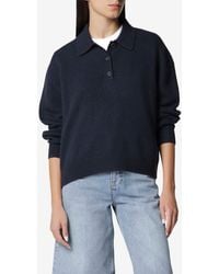 Anine Bing - Lee Cashmere Knit Polo Sweater - Lyst