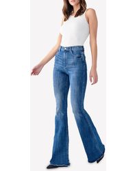DL1961 Rachel High-waist Cotton Flared Jeans - Blue