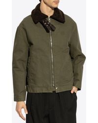 Loewe - Zip-Up Jacket With Shearling-Collar - Lyst