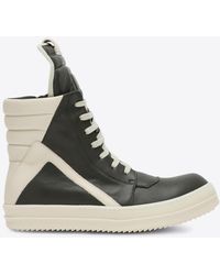 Rick Owens - Geobasket Leather High-Top Sneakers - Lyst