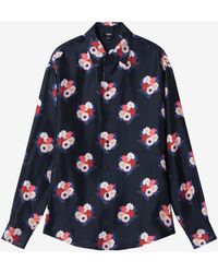 Fendi - Bouquet Print Long-Sleeved Silk Shirt - Lyst