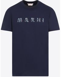 Marni - Logo-Printed Crewneck T-Shirt - Lyst