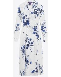 Ralph Lauren - Aniyah Floral Midi Wrap Dress - Lyst