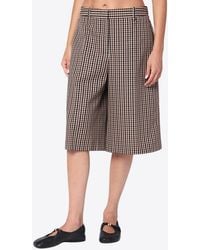 Jil Sander - Check Wool Bermuda Shorts - Lyst