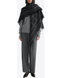 TOTEME - Monogram Wool Cashmere Scarf - Lyst