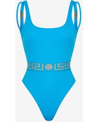 Versace - Medusa Greca Border One-Piece Swimsuit - Lyst
