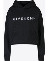 Givenchy - Raw-Cut Logo-Printed Hooded Sweatshirt - Lyst
