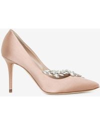 Manolo Blahnik - Nadira 90 Crystal-Embellished Satin Pumps - Lyst