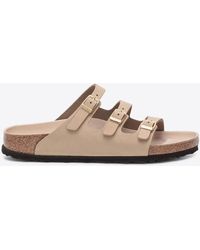 Birkenstock - Florida Leather Slippers - Lyst