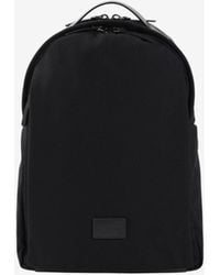 Giorgio Armani - Logo Patch Leather And Mesh Backpack - Lyst