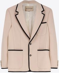 Valentino - Single-Breasted Wool Blazer - Lyst