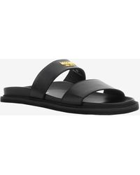 Moschino - Leather Flat Sandals - Lyst