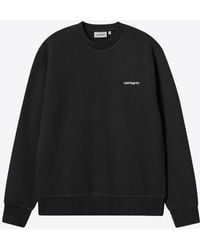 Carhartt - Script Embroidery Crewneck Sweatshirt - Lyst
