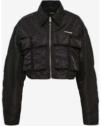 we11done - Nylon Cropped Jacket - Lyst