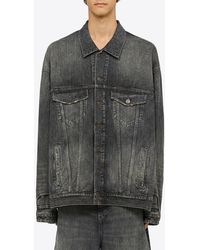 Balenciaga - Oversized Washed Denim Jacket - Lyst