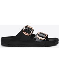 Birkenstock - Arizona Big Buckle Patent Leather Slides - Lyst